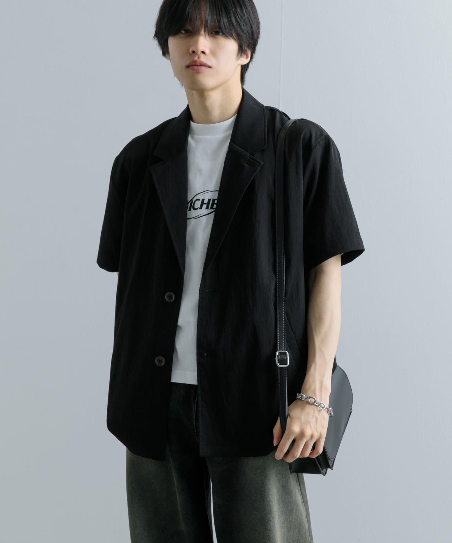 寬鬆西裝外套（五分袖）