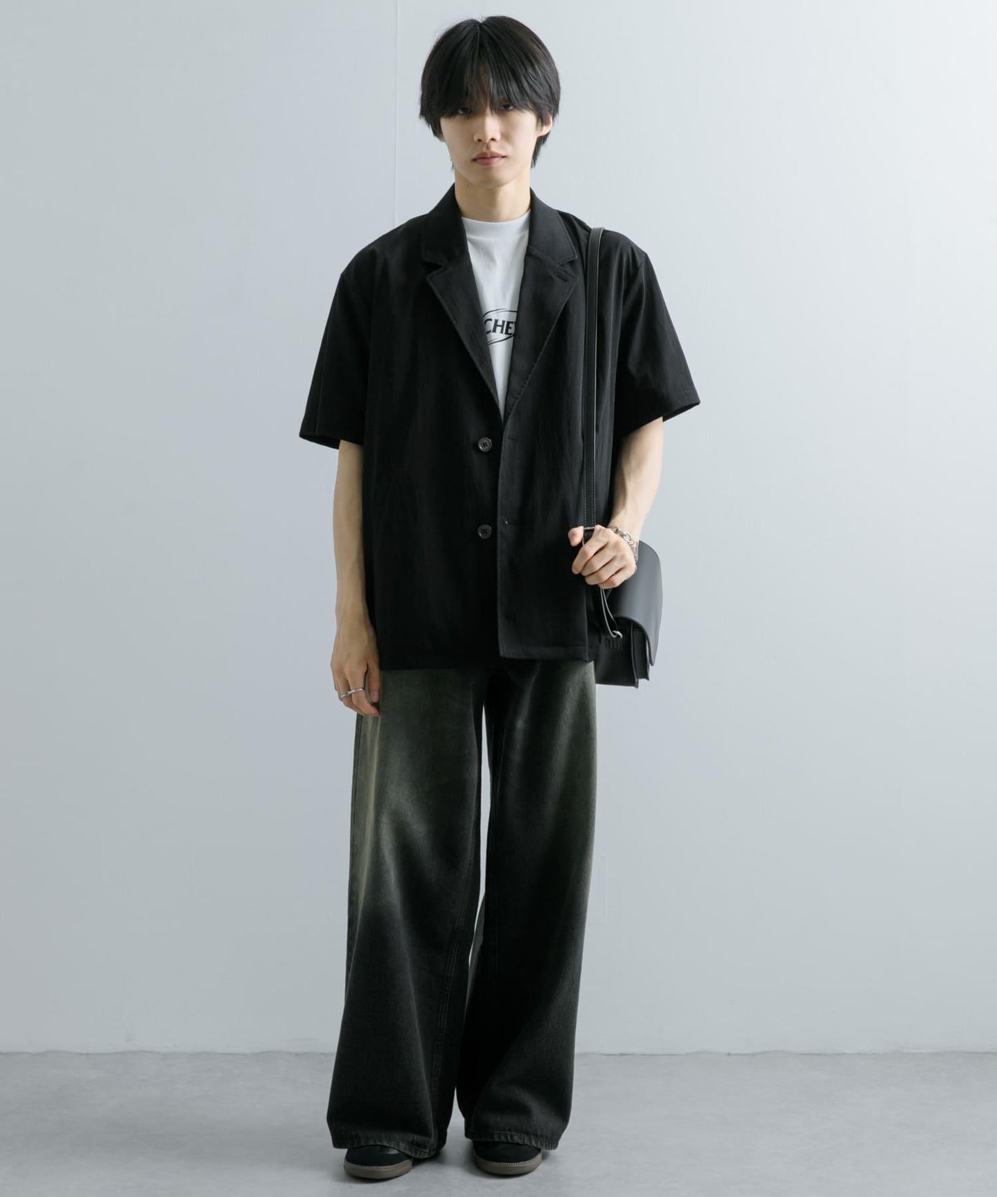 寬鬆西裝外套（五分袖）