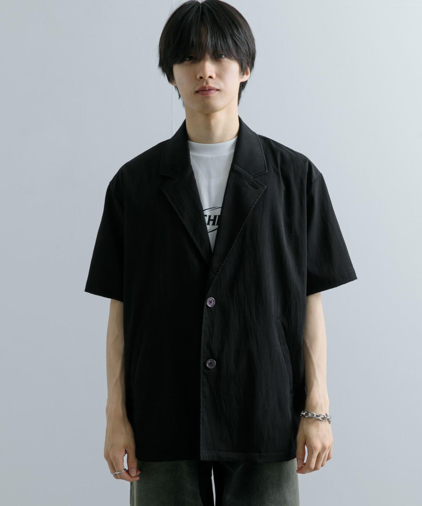 寬鬆西裝外套（五分袖）