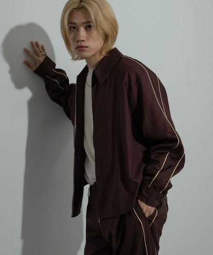 側邊線條拉鍊襯衫