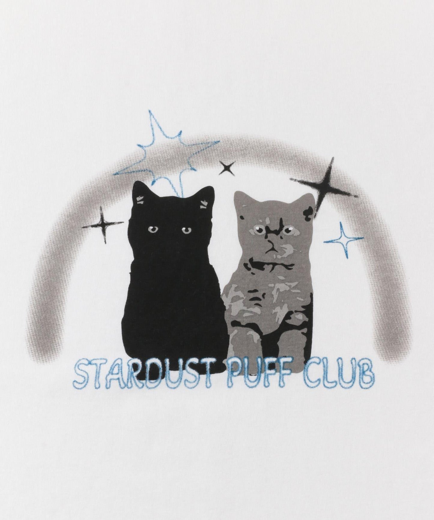 貓咪圖案印花T恤 A