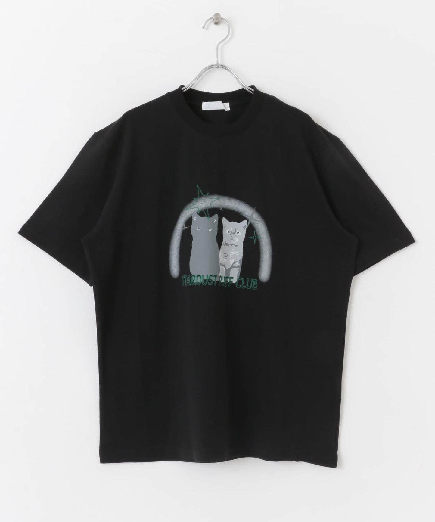 貓咪圖案印花T恤 A