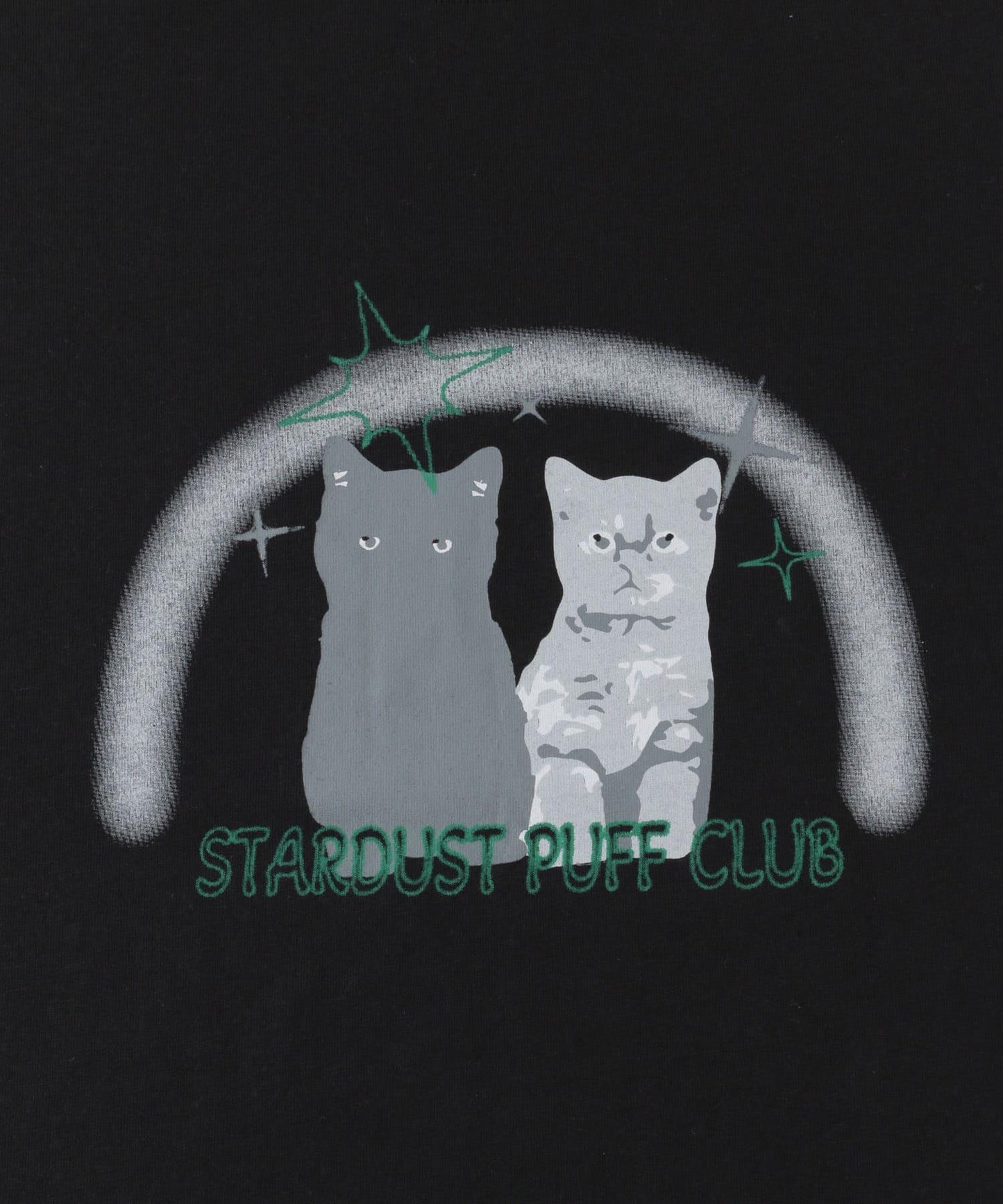 貓咪圖案印花T恤 A