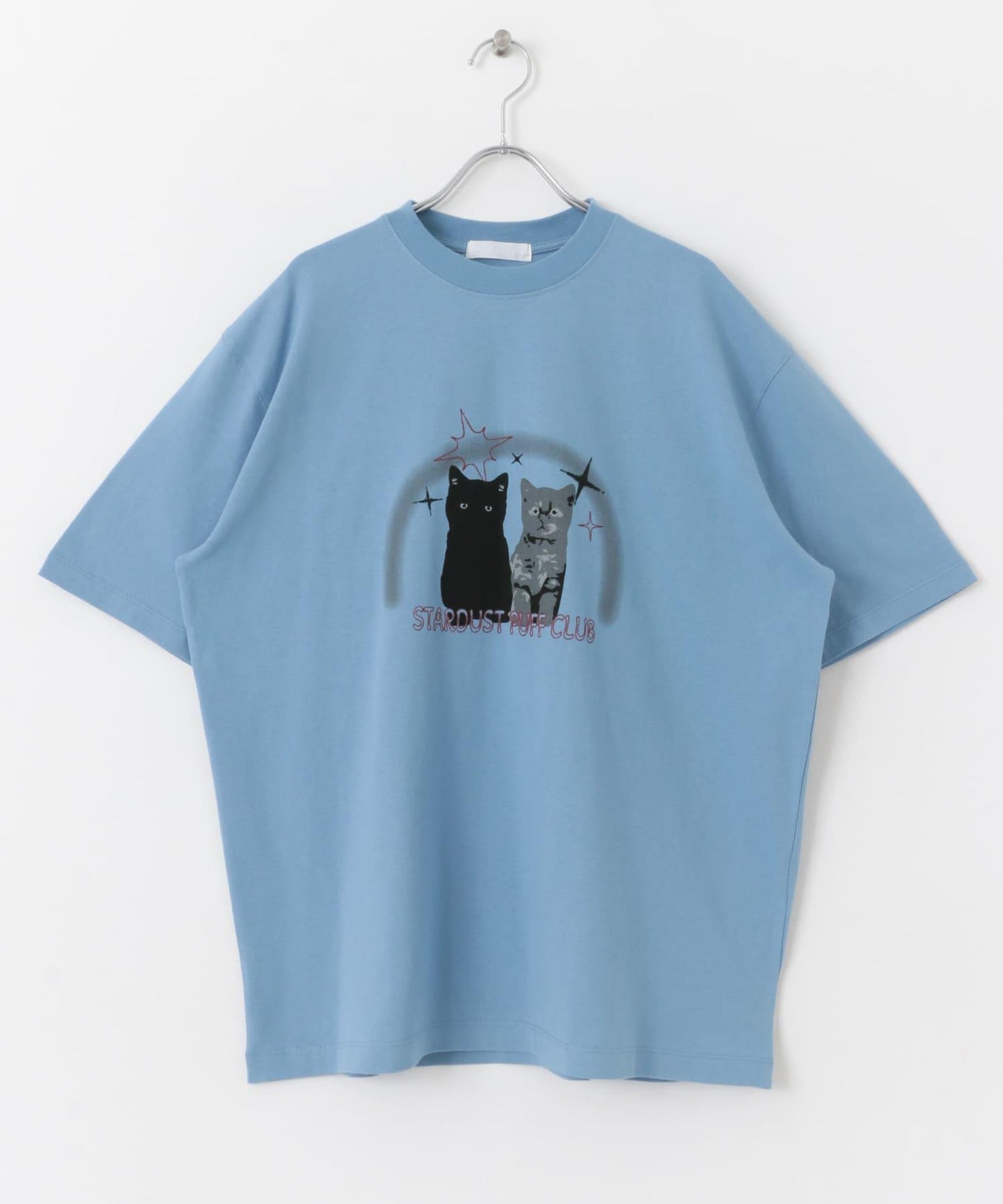 貓咪圖案印花T恤 A