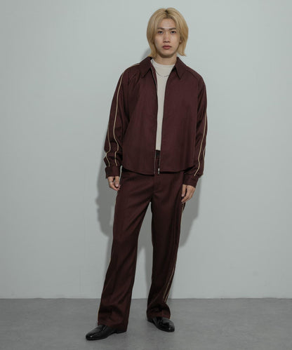 側邊條紋西裝褲