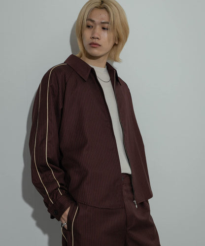 側邊線條拉鍊襯衫