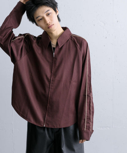 側邊線條拉鍊襯衫