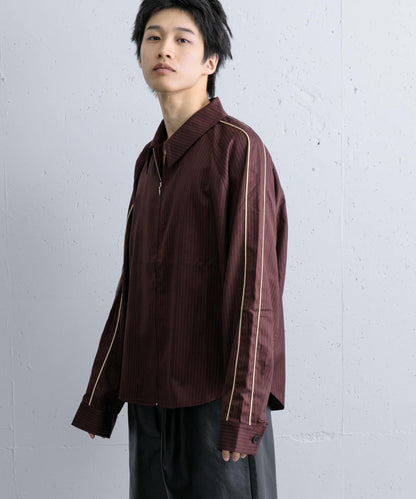 側邊線條拉鍊襯衫