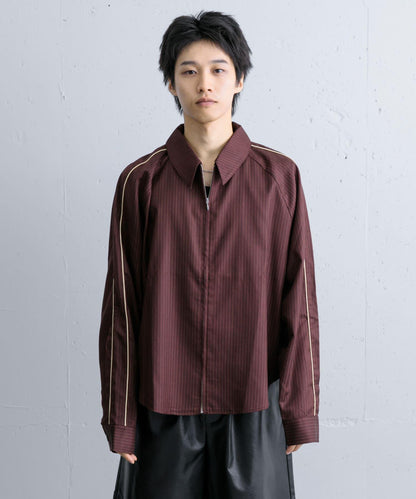 側邊線條拉鍊襯衫