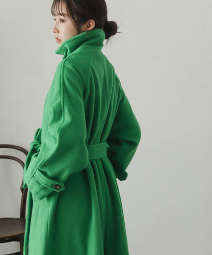 羊毛感2WAY單排扣長款大衣