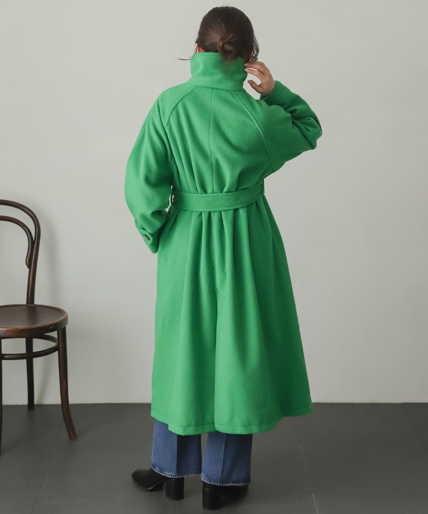 羊毛感2WAY單排扣長款大衣