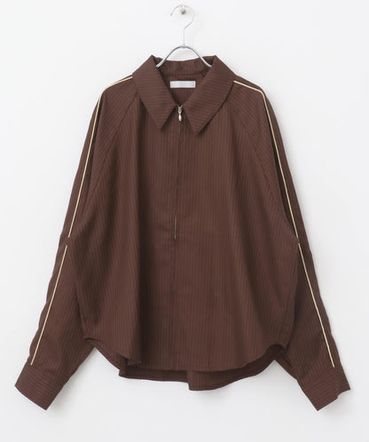 側邊線條拉鍊襯衫