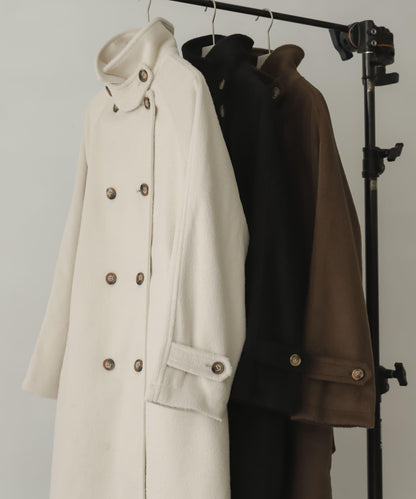 羊毛感2WAY單排扣長款大衣