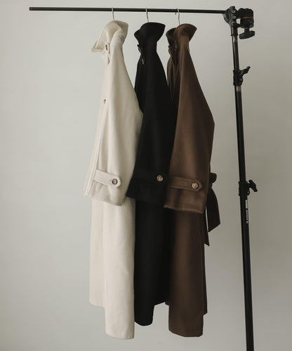 羊毛感2WAY單排扣長款大衣