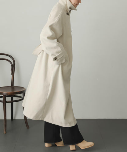 羊毛感2WAY單排扣長款大衣