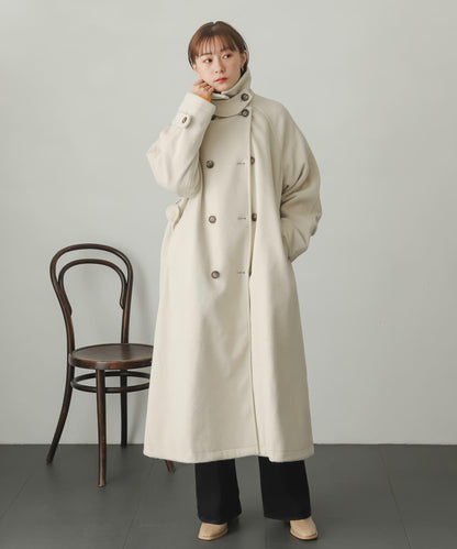 羊毛感2WAY單排扣長款大衣
