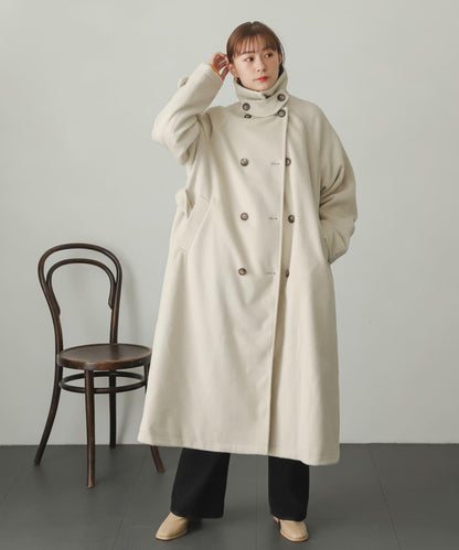 羊毛感2WAY單排扣長款大衣