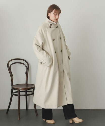 羊毛感2WAY單排扣長款大衣