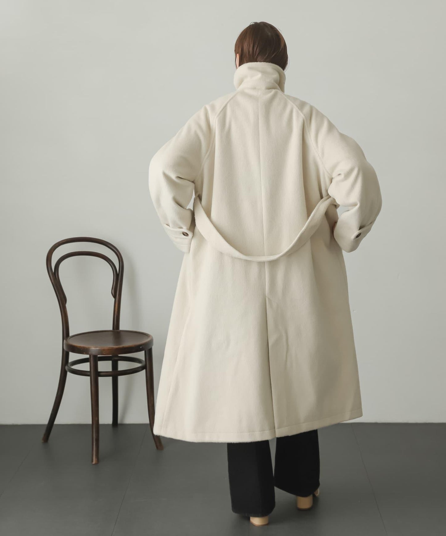 羊毛感2WAY單排扣長款大衣