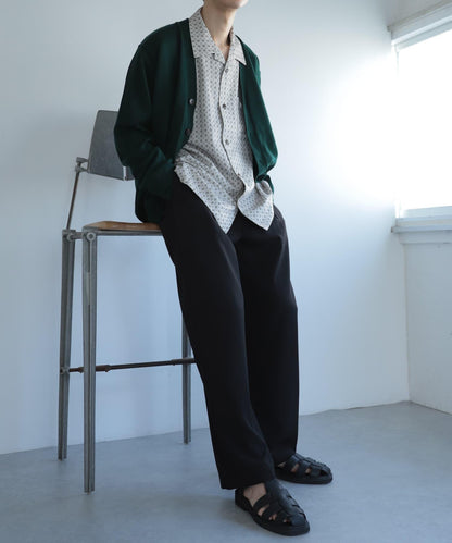 可搭配套裝 易打理雙褶寬鬆西裝褲