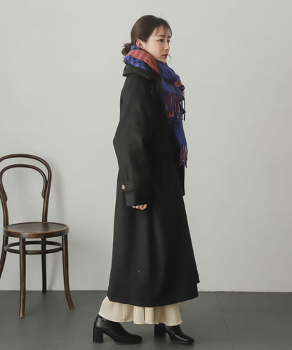 羊毛感2WAY單排扣長款大衣