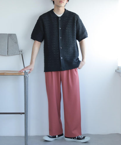 可搭配套裝 易打理雙褶寬鬆西裝褲