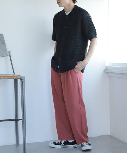 可搭配套裝 易打理雙褶寬鬆西裝褲