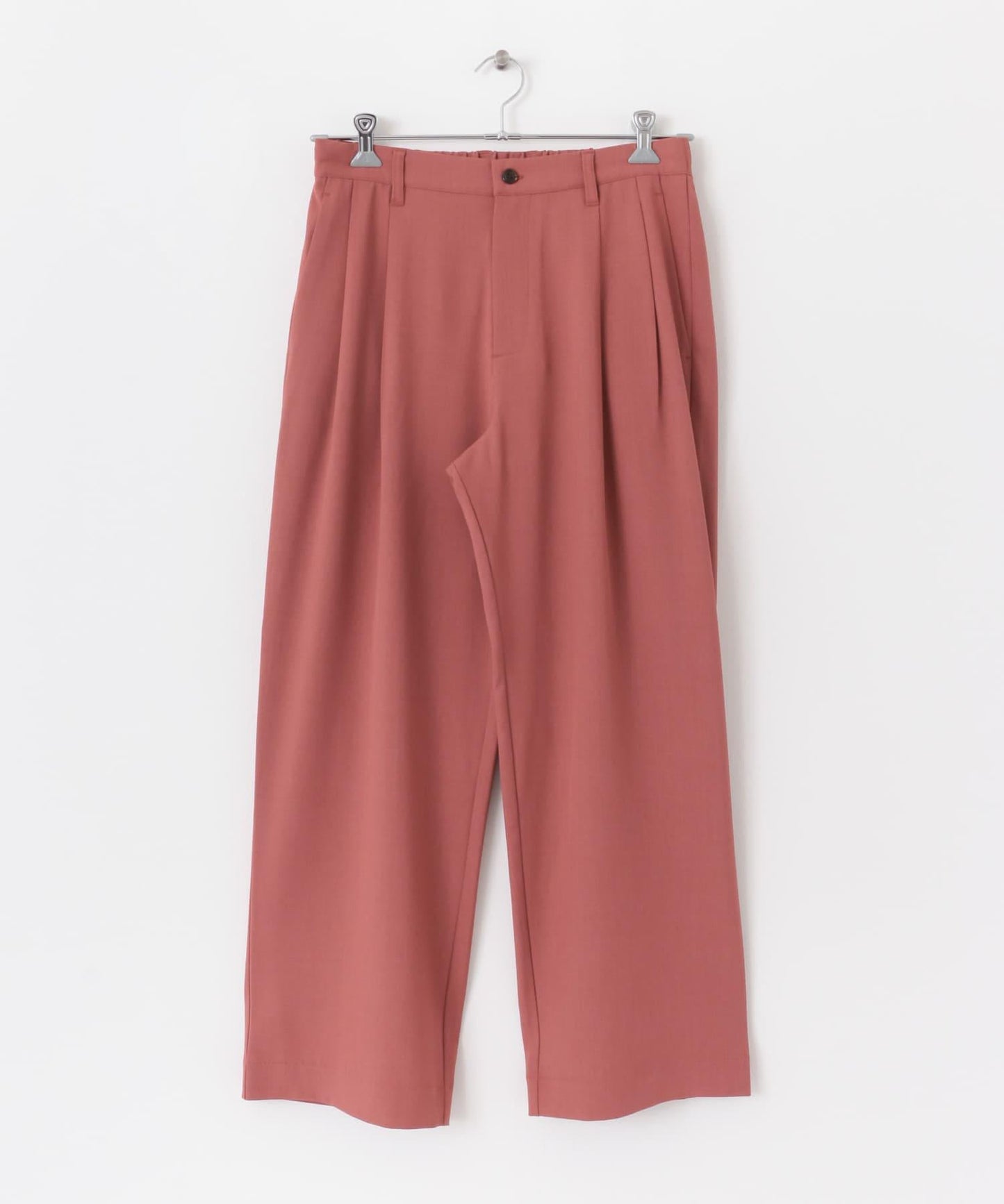 可搭配套裝 易打理雙褶寬鬆西裝褲