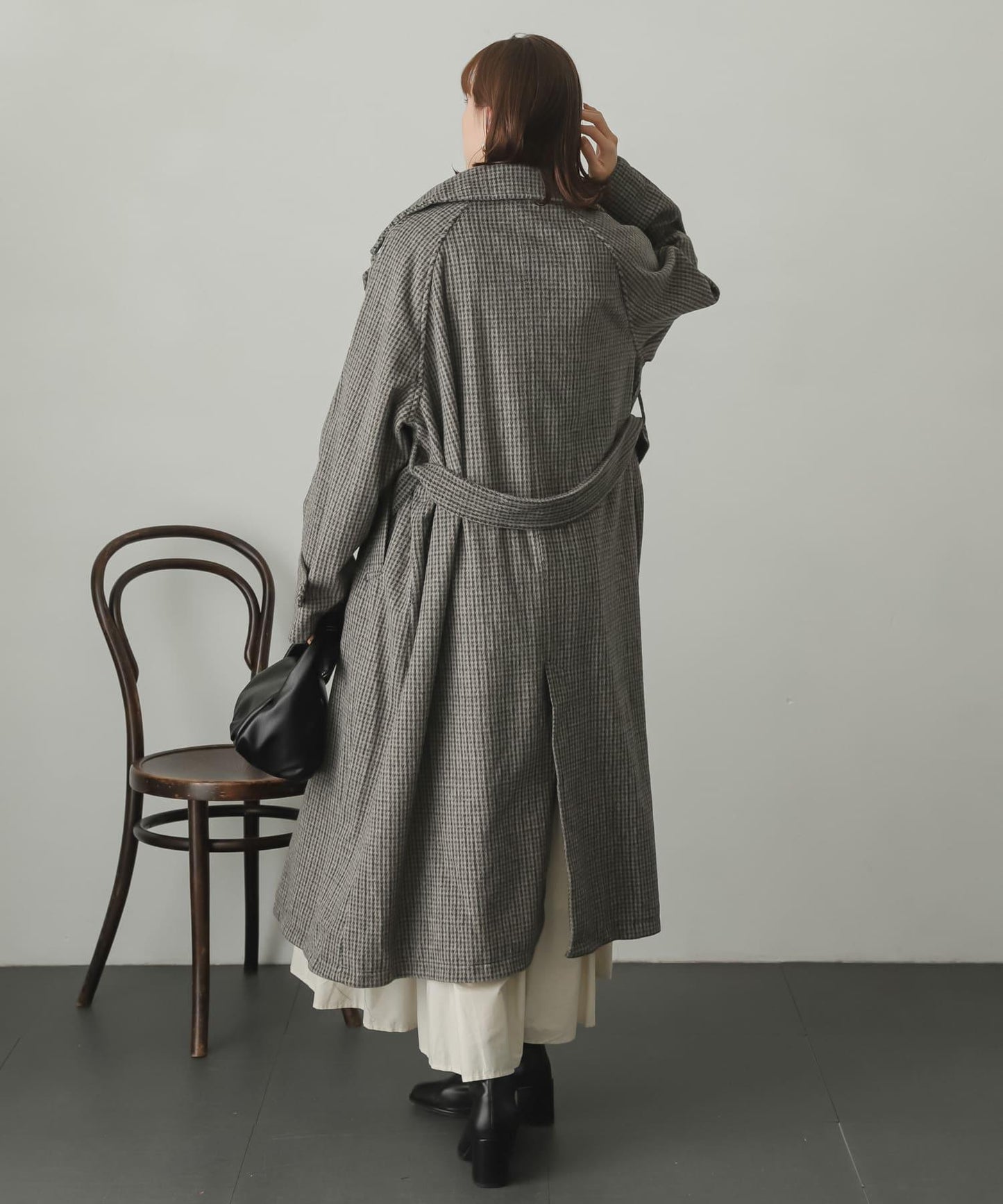 羊毛感2WAY單排扣長款大衣