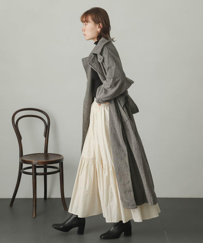 羊毛感2WAY單排扣長款大衣