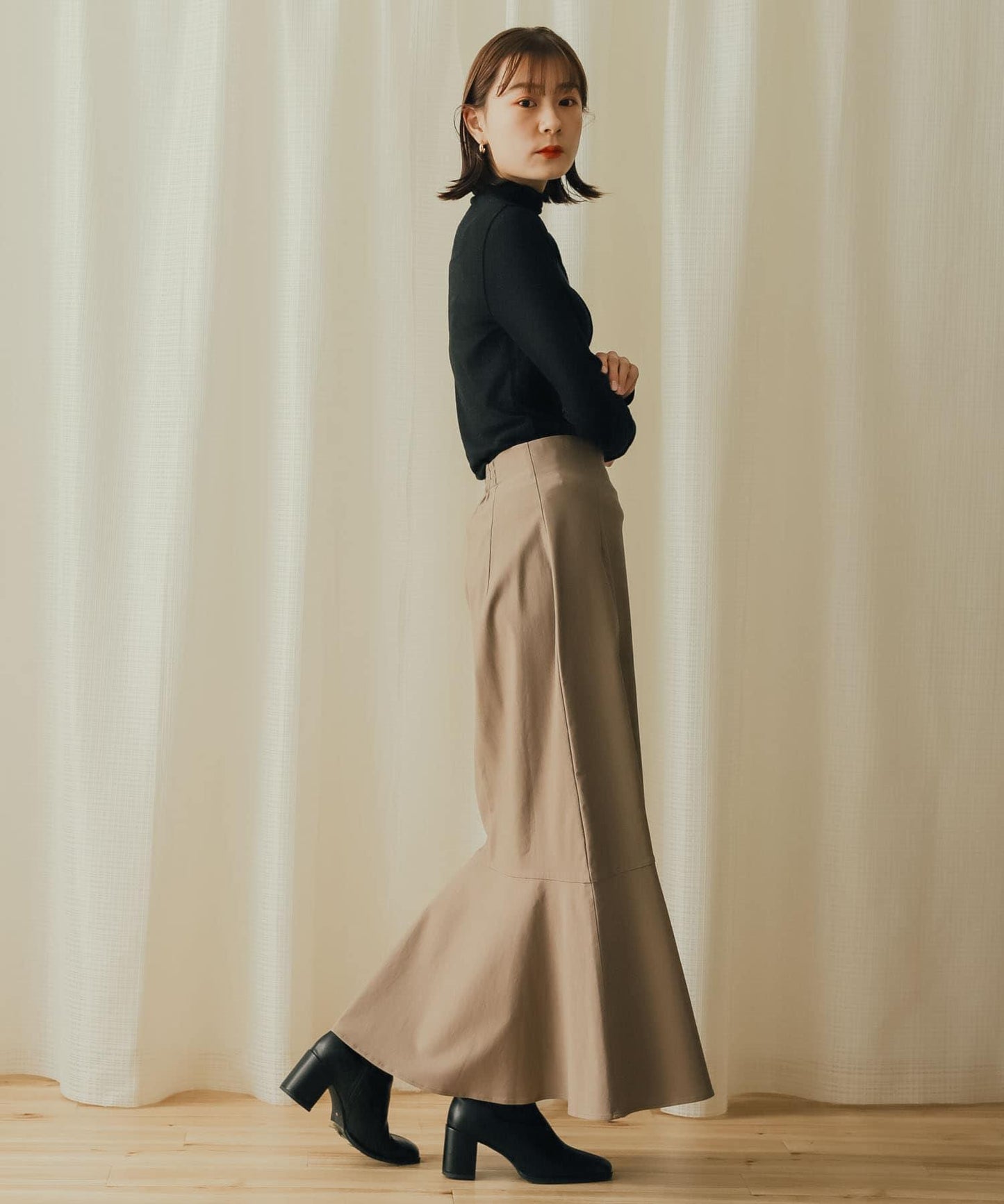 高彈力高腰美人魚裙