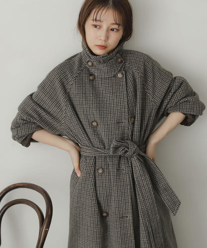 羊毛感2WAY單排扣長款大衣