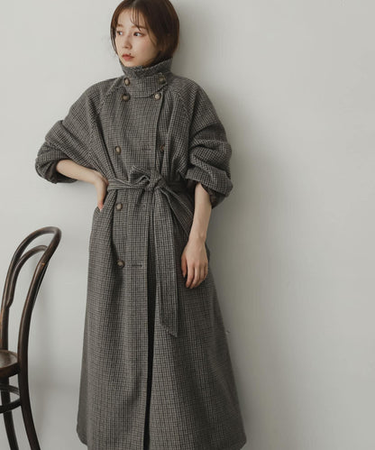 羊毛感2WAY單排扣長款大衣