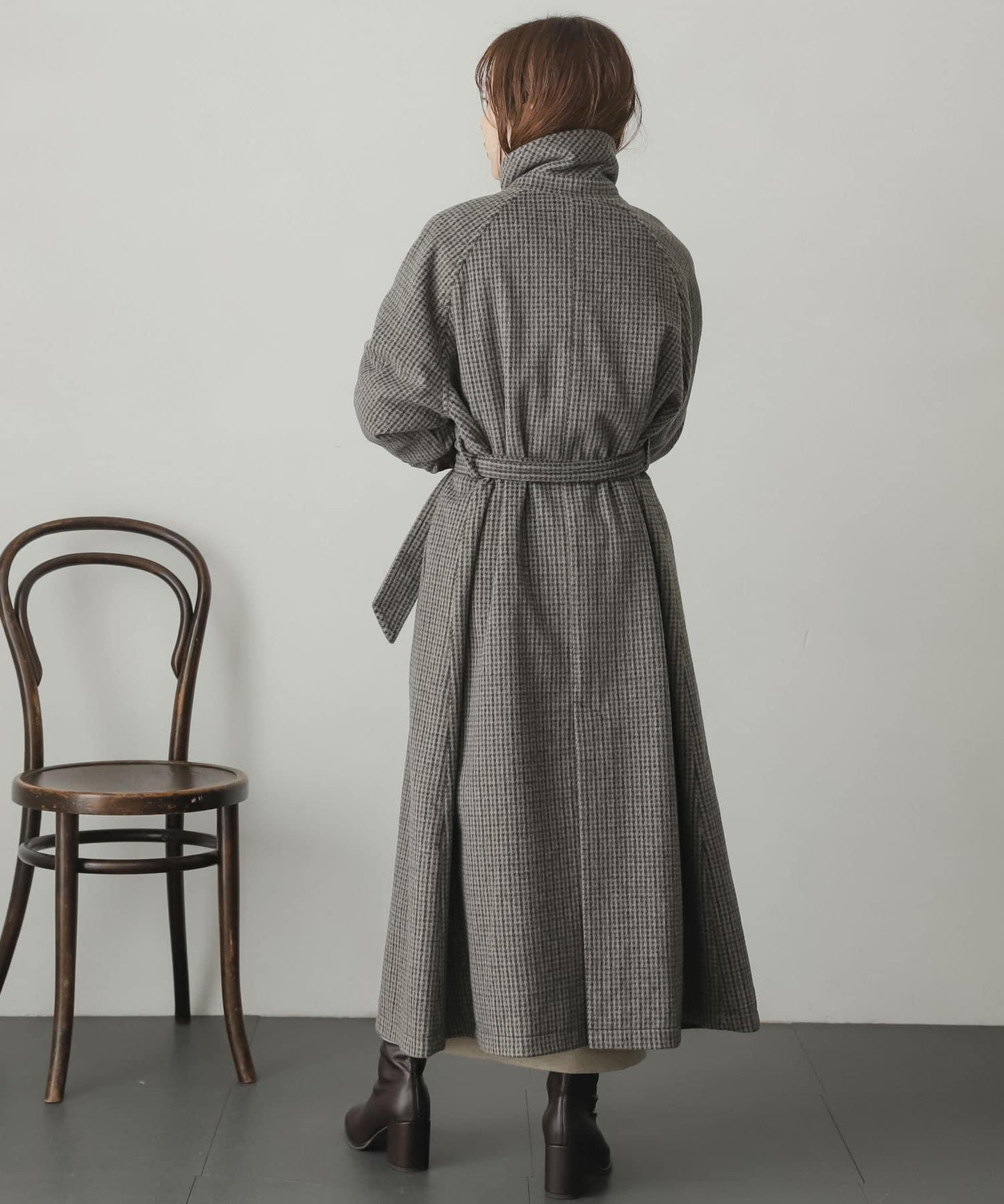 羊毛感2WAY單排扣長款大衣