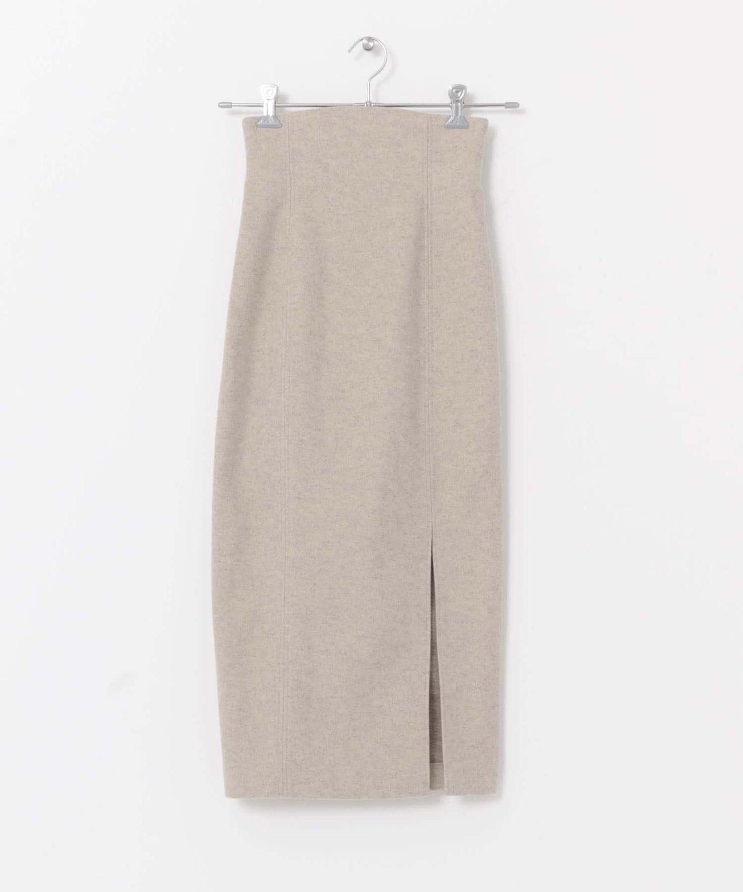 羊毛感針織開叉修身半身裙