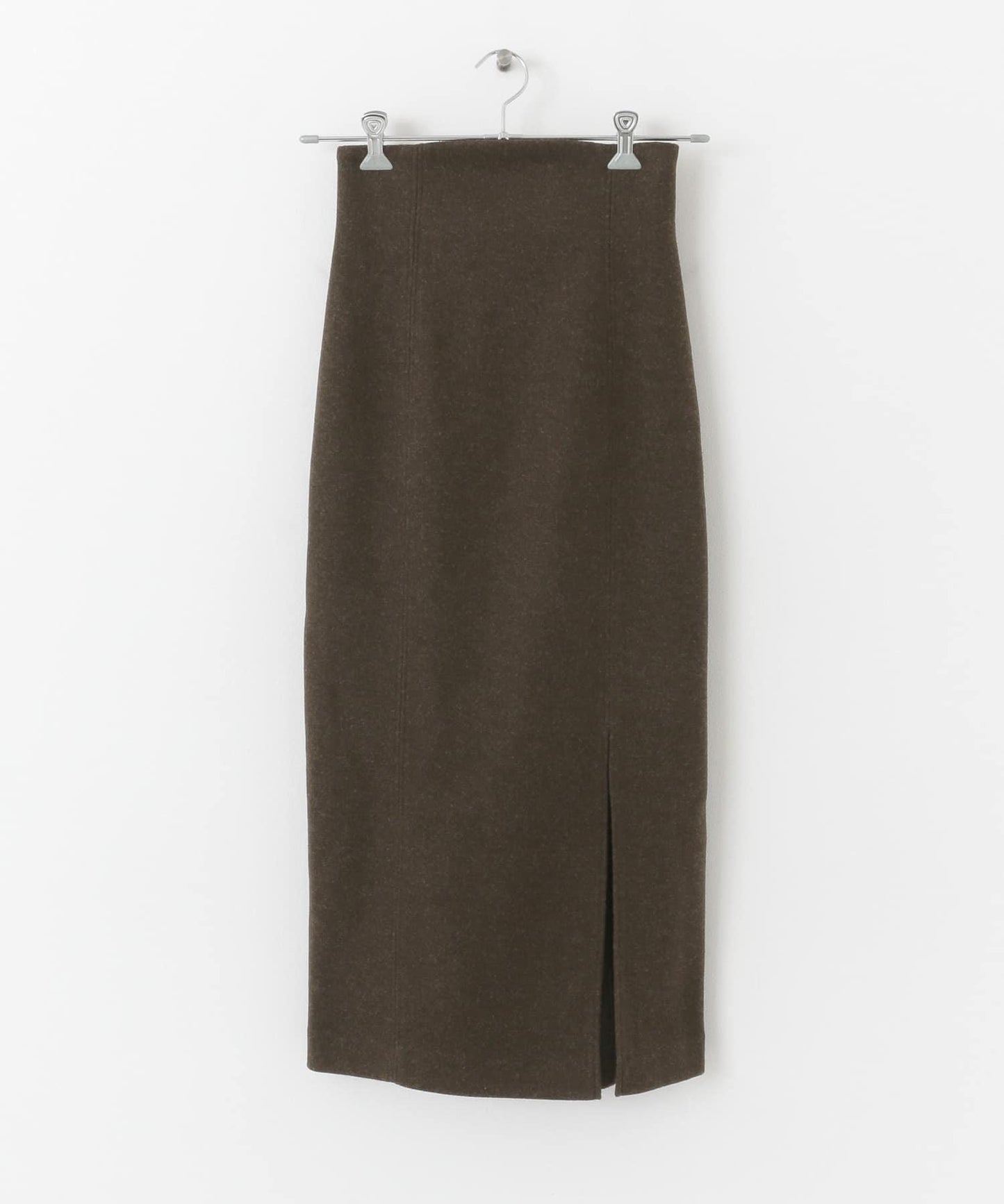 羊毛感針織開叉修身半身裙