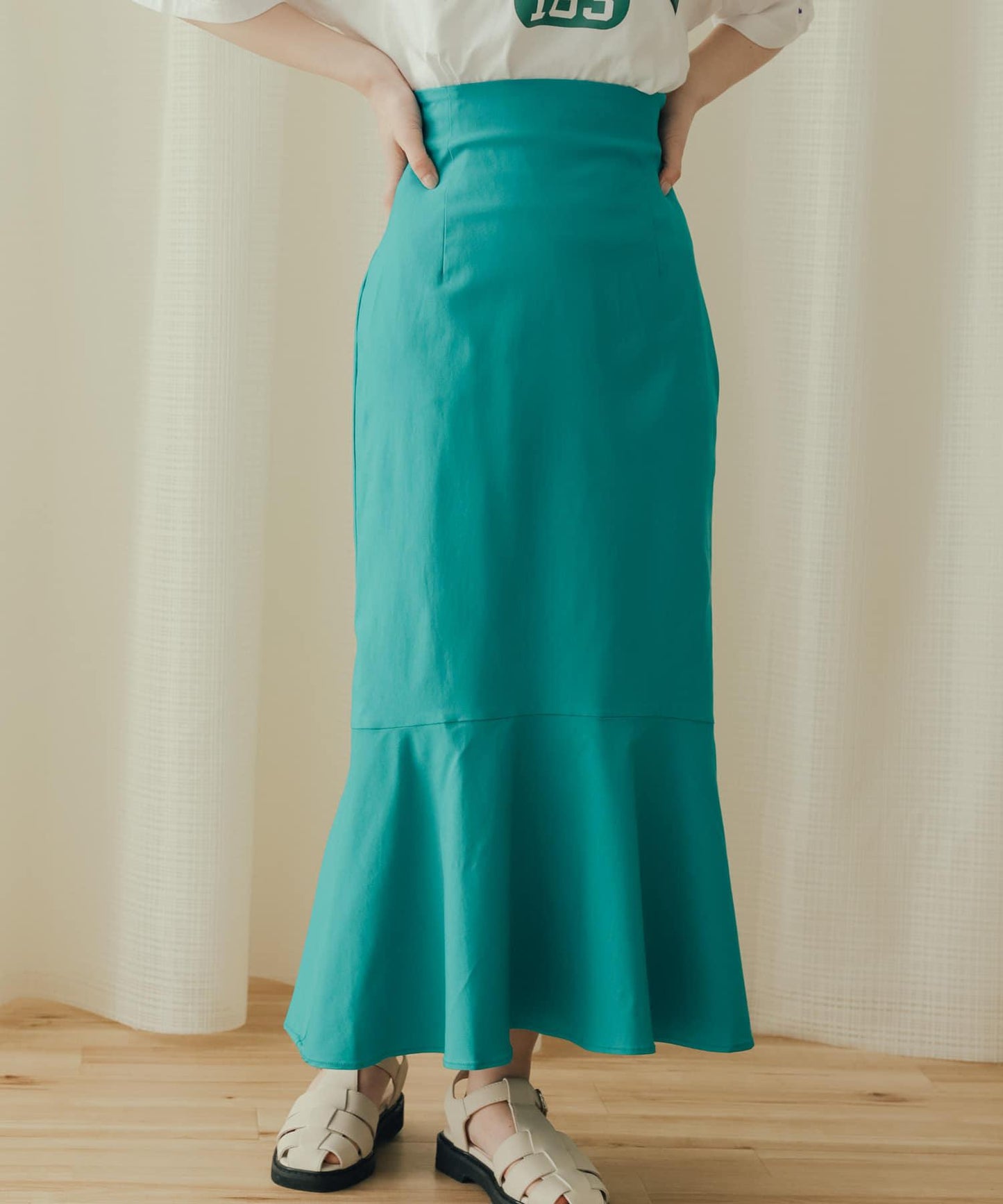 高彈力高腰美人魚裙