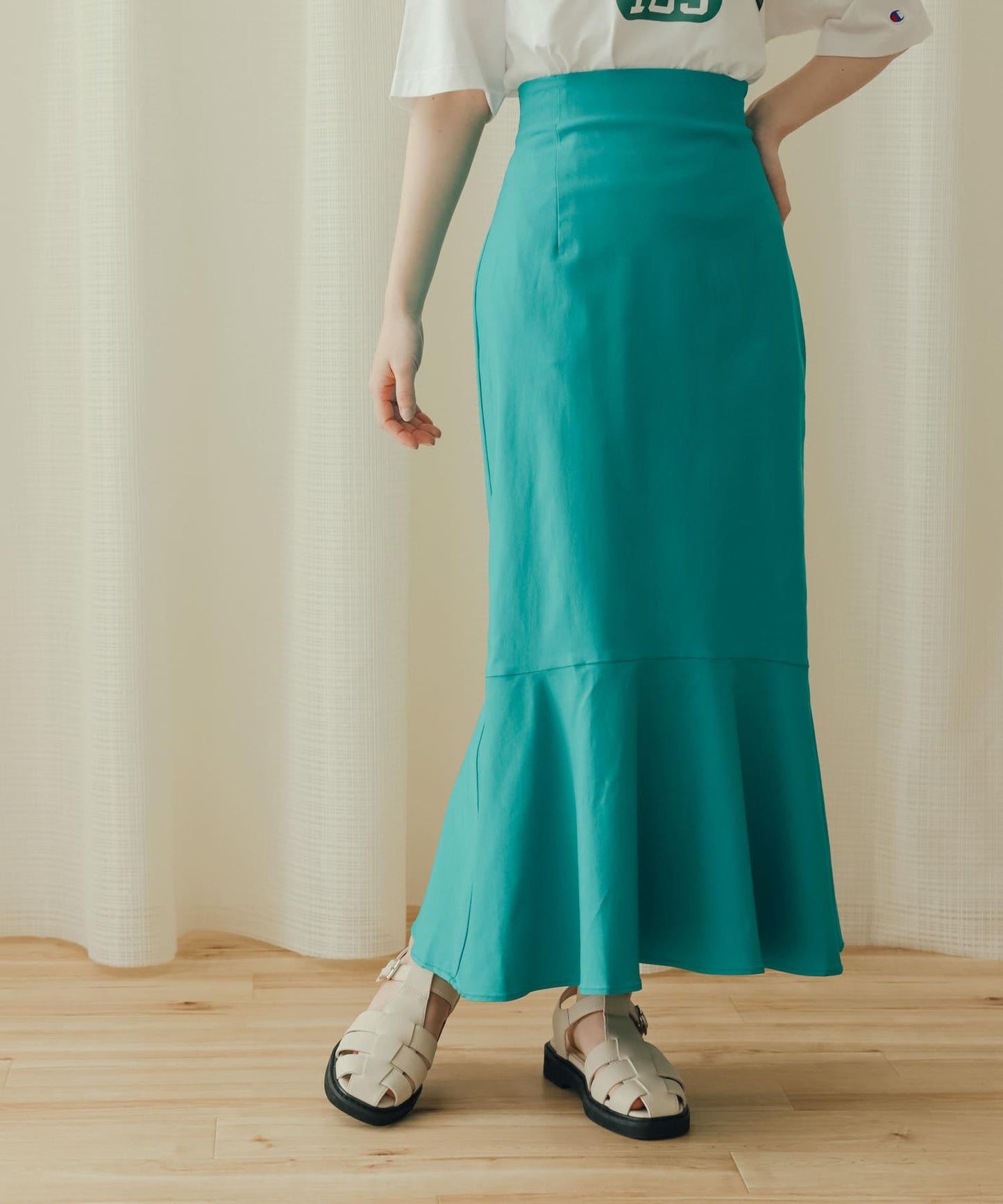 高彈力高腰美人魚裙