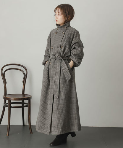 羊毛感2WAY單排扣長款大衣