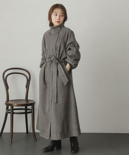 羊毛感2WAY單排扣長款大衣