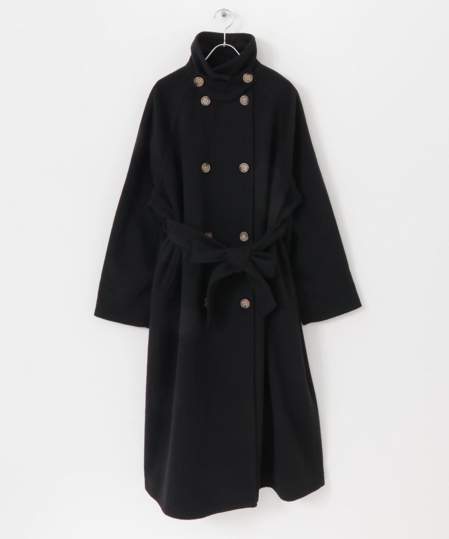 羊毛感2WAY單排扣長款大衣