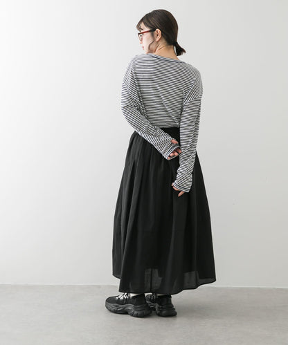 褶皺蓬鬆繭型半身裙