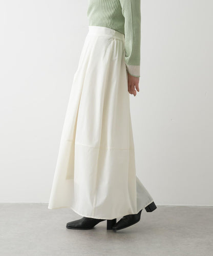 褶皺蓬鬆繭型半身裙