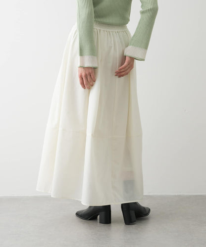 褶皺蓬鬆繭型半身裙