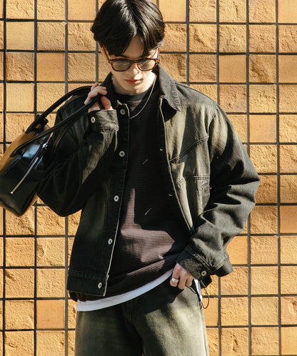 中性款 可搭配套裝 復古風牛仔夾克