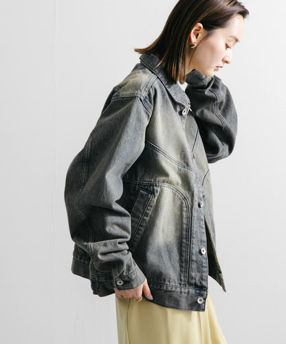 中性款 可搭配套裝 復古風牛仔夾克