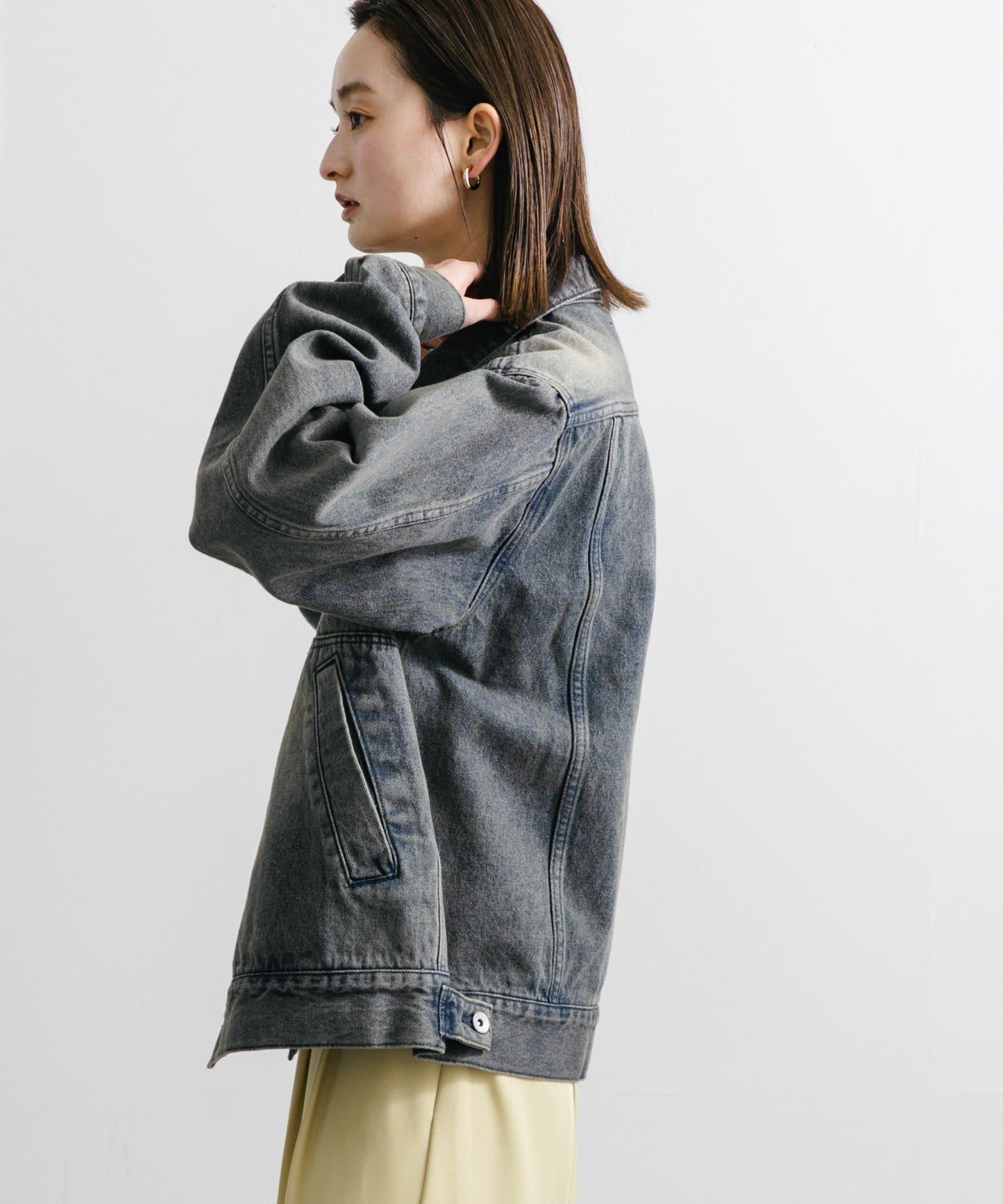 中性款 可搭配套裝 復古風牛仔夾克