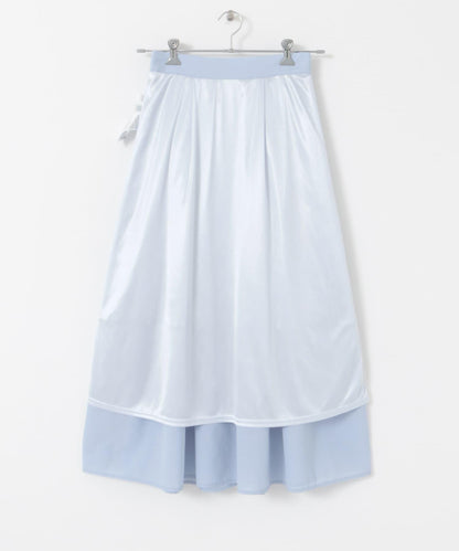 褶皺蓬鬆繭型半身裙