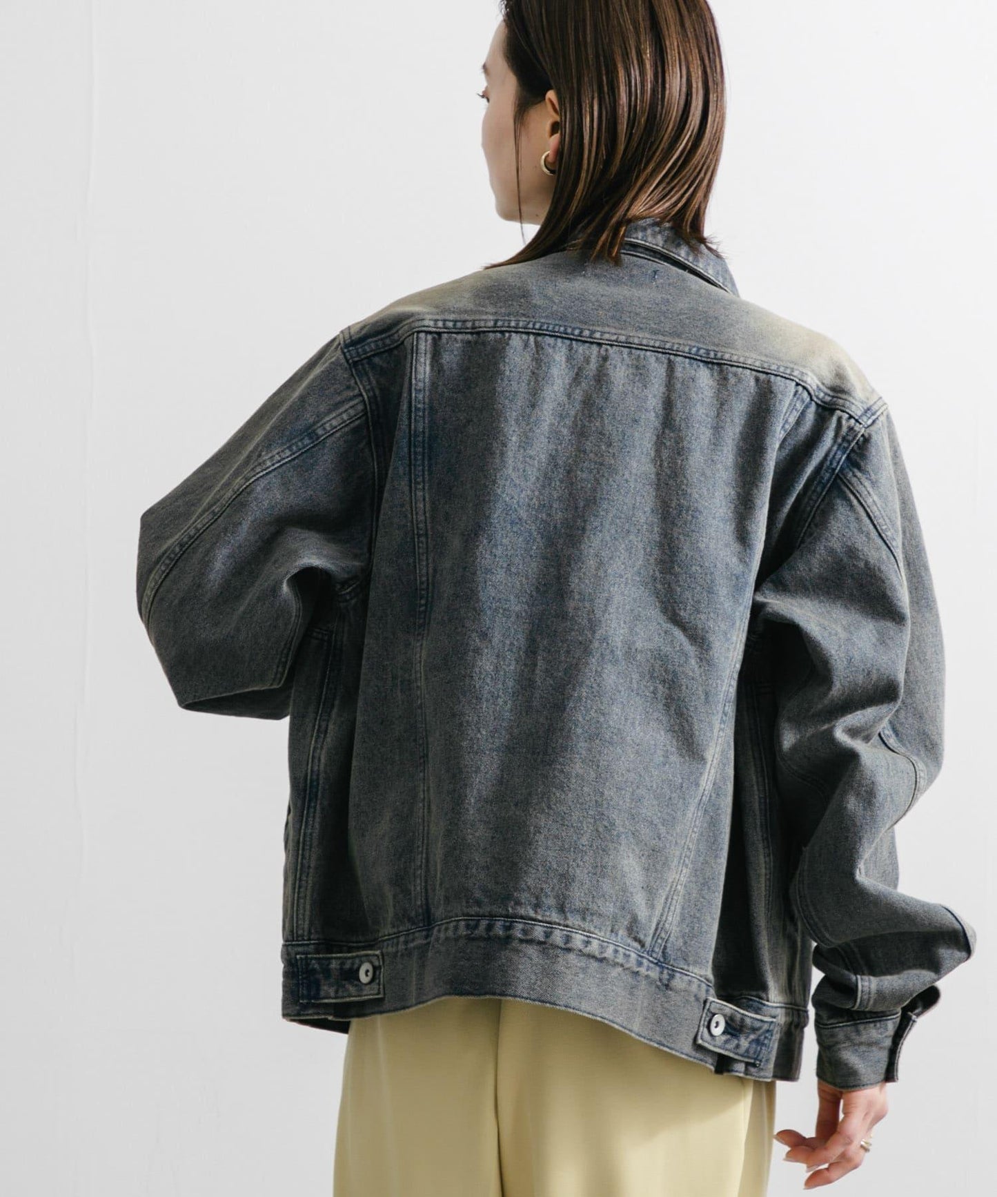 中性款 可搭配套裝 復古風牛仔夾克