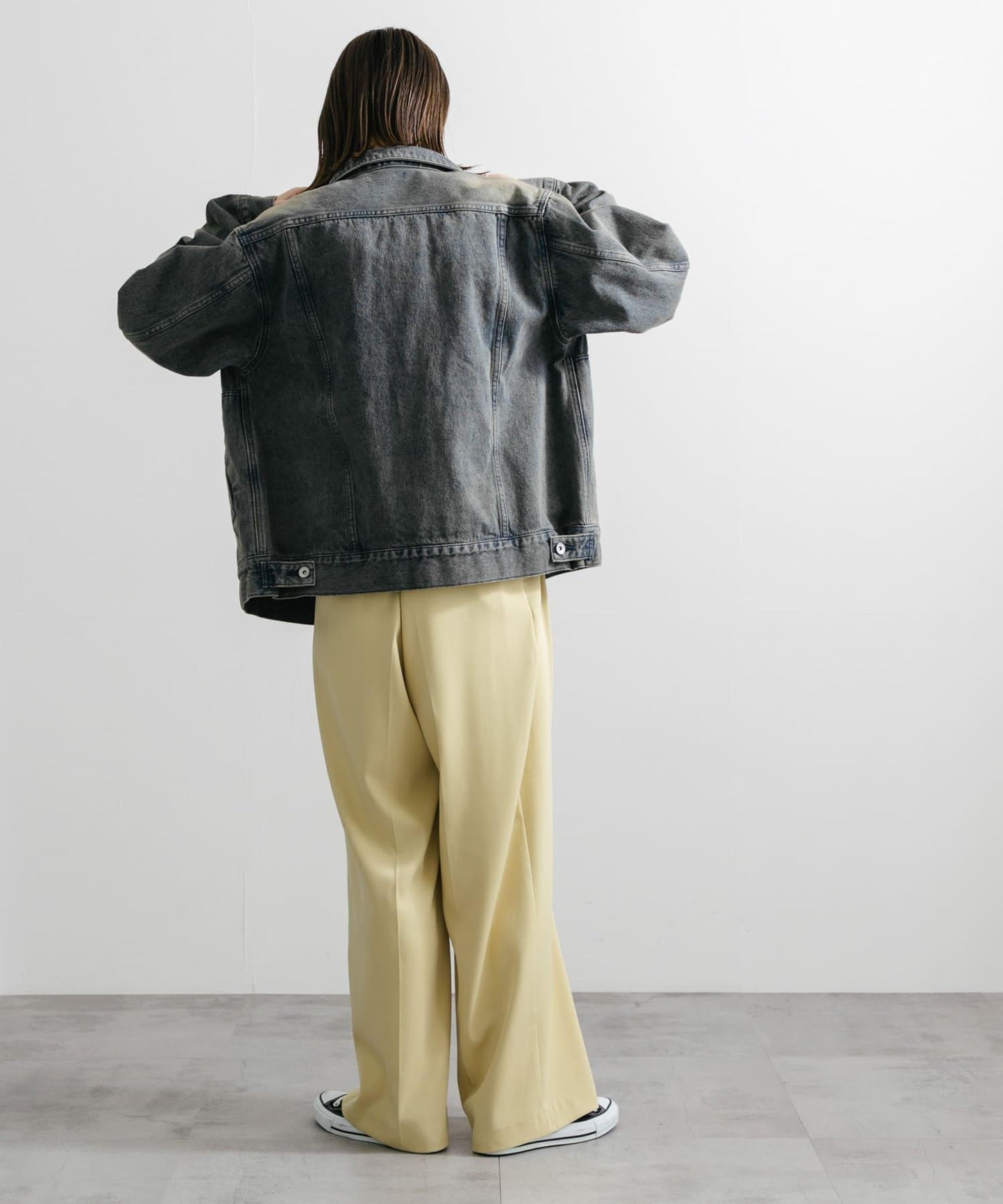 中性款 可搭配套裝 復古風牛仔夾克